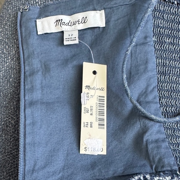 Elegant Madewell Blue Spaghetti Strap Dress size 12 - Picture 8 of 8